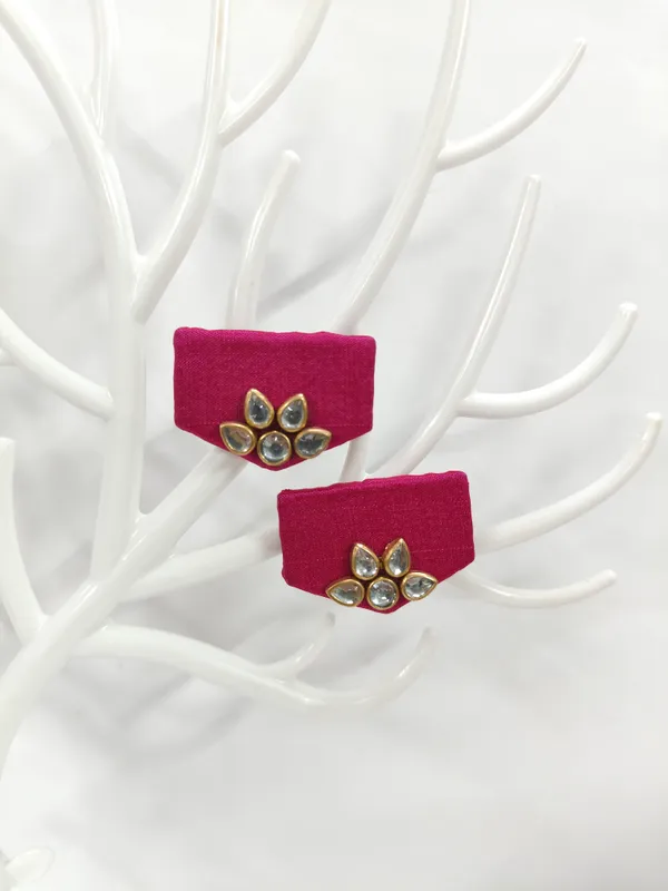 Pink_Fabric__Eco_Friendly_HandCraft_Earring_Push_Premium_For_Women