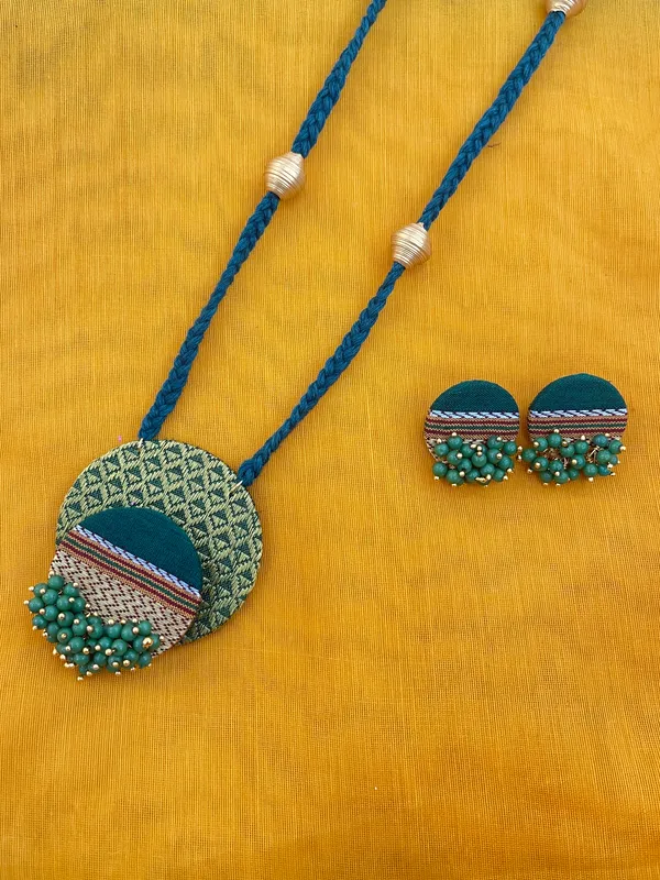 Green_Handcraft_Long_Necklace_Set_Push_Premium_For_Women