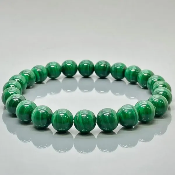 Malachite_Gemstone_Bracelet__Natural_8mm_Beads,_Stretchable_Unisex_Healing_Crystal_Bracelet_for_Protection_&_Transformation