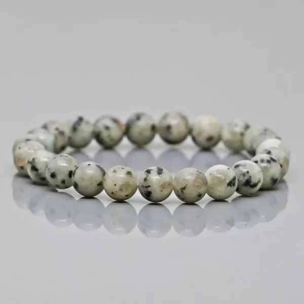Kiwi_Jasper_Bracelet__Natural_Green_&_Black_Speckled_Gemstone_Beaded_Healing_Bracelet_for_Men_&_Women__Emotional_Balance,_Stress_Relief_&_Heart_Chakra_Healing__Stretchable_Unisex_Bracelet__8mm_Beads