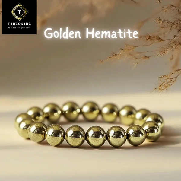 100%_Natural_Golden_Hematite_Gemstone_Crystal_Beads_|_Premium_Bracelet_For_Confidence_+_Root
