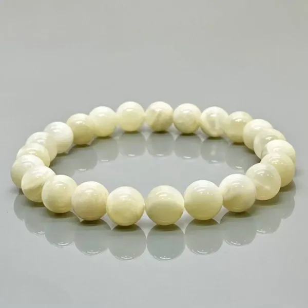 White_Moonstone_Gemstone_Bracelet__8mm_Natural_Beads,_Stretchable_Unisex_Healing_Crystal_Bracelet_for_New_Beginnings,_Intuition_&_Emotional_Balance