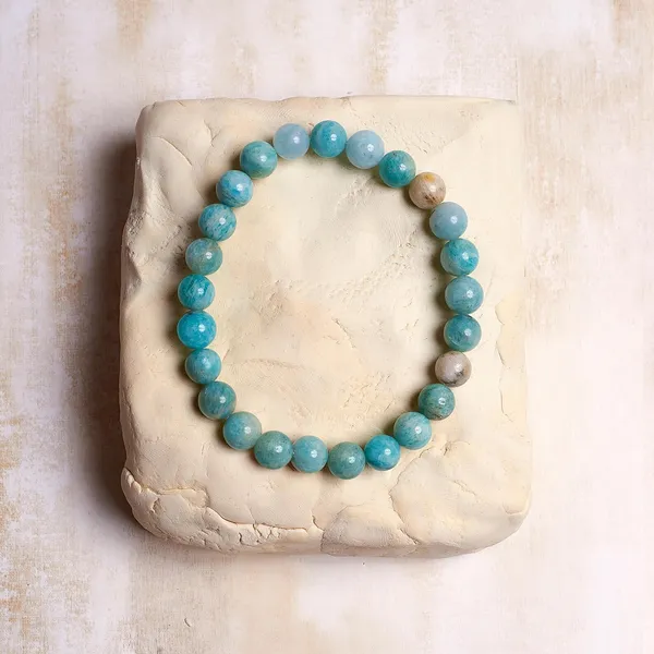 Amazonite_Bead_Bracelet_|_Natural_Blue-Green_Crystal_|_for_Calming_Energy,_Confidence_&_Communication