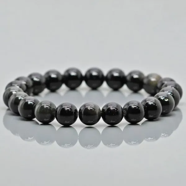 Silver_Obsidian_Gemstone_Bracelet__8mm_Natural_Beads,_Stretchable_Unisex_Healing_Crystal_Bracelet_for_Protection,_Grounding_&_Clarity