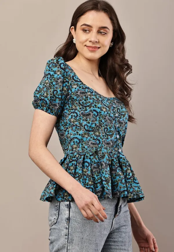 Green_Cotton_Top_For_Women