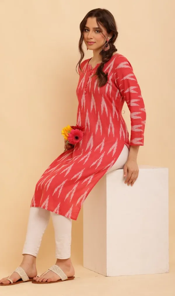 Red_Cotton_Kurtas_For_Women