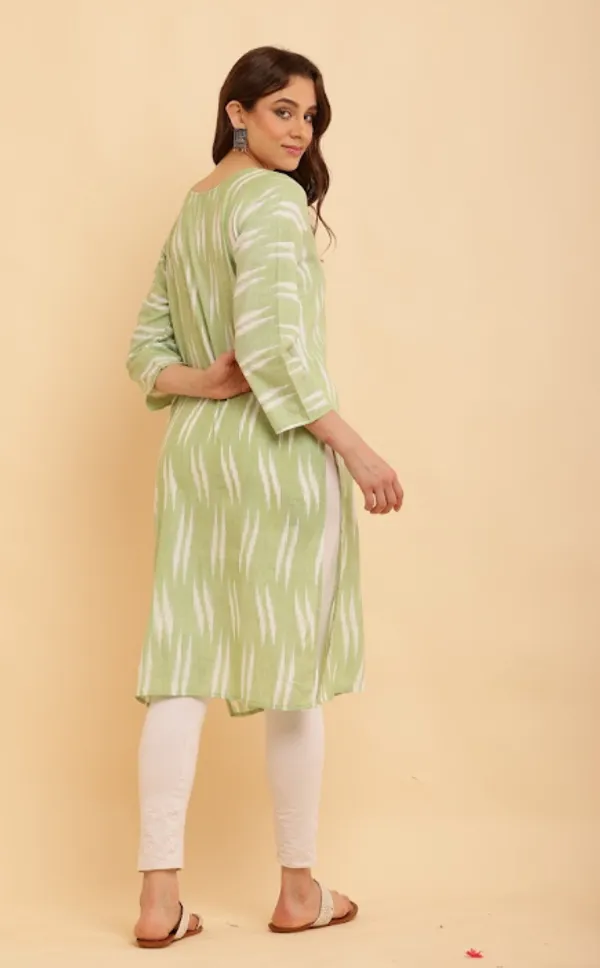 Green_Cotton_Kurtas_For_Women