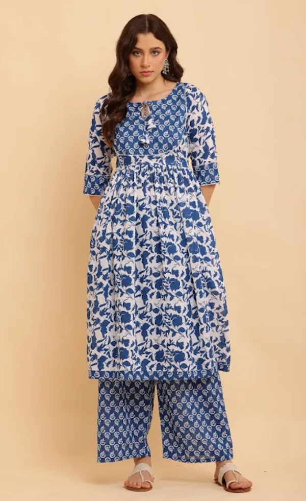 Blue_Pure_Cotton_Kurta_Sets_For_Women