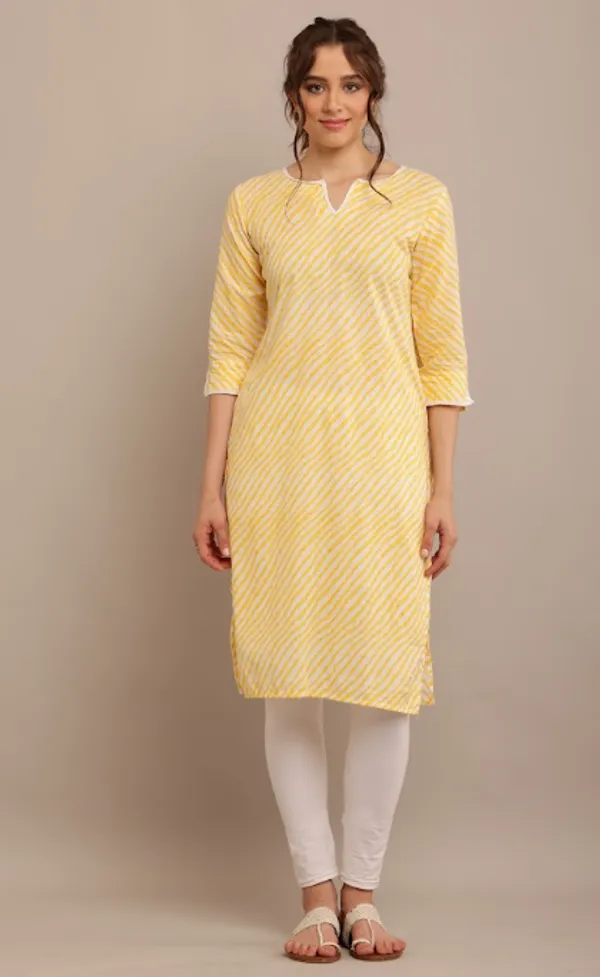 Yellow_Cotton_Kurtas_For_Women