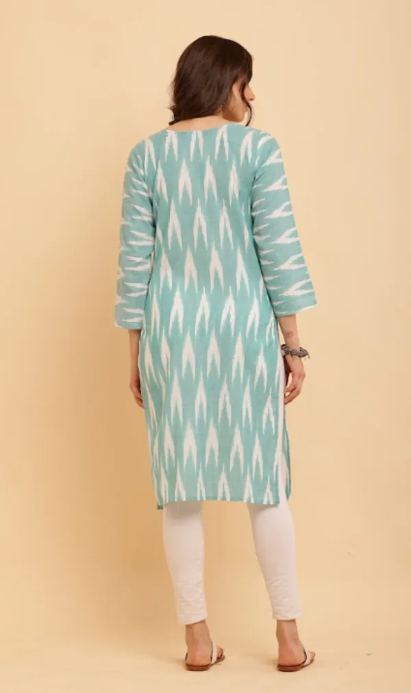 Sky_Blue_Cotton_Kurtas_For_Women