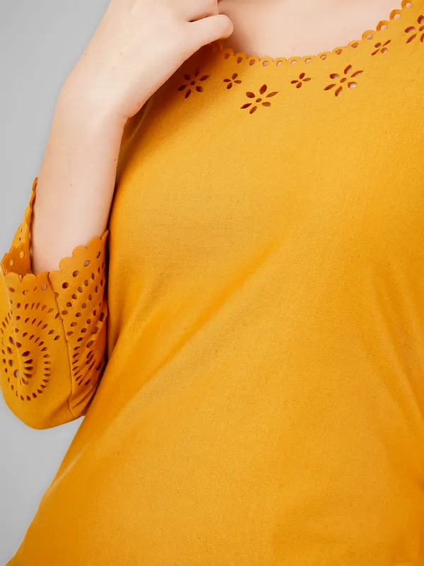 Yellow_Pure_Wool_Kurta_Sets_For_Women