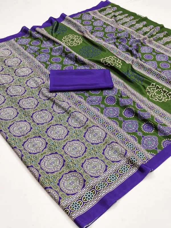 Multicolor_Jimmy_Choo_Saree_With_Unstitched_Blouse_For_Women