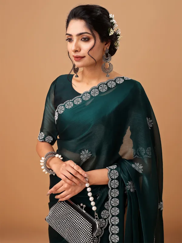 Emerald_Elegance_Green_Saree_with_Exquisite_Diamond_Work