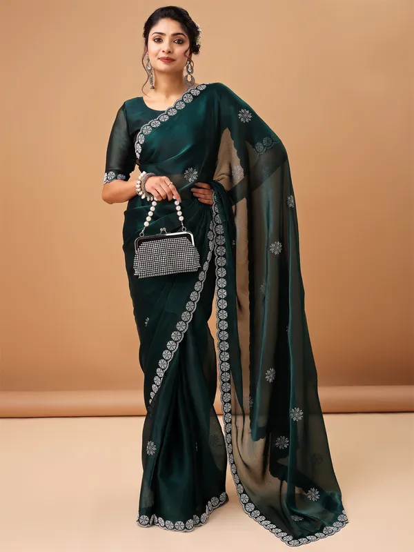 Emerald_Elegance_Green_Saree_with_Exquisite_Diamond_Work