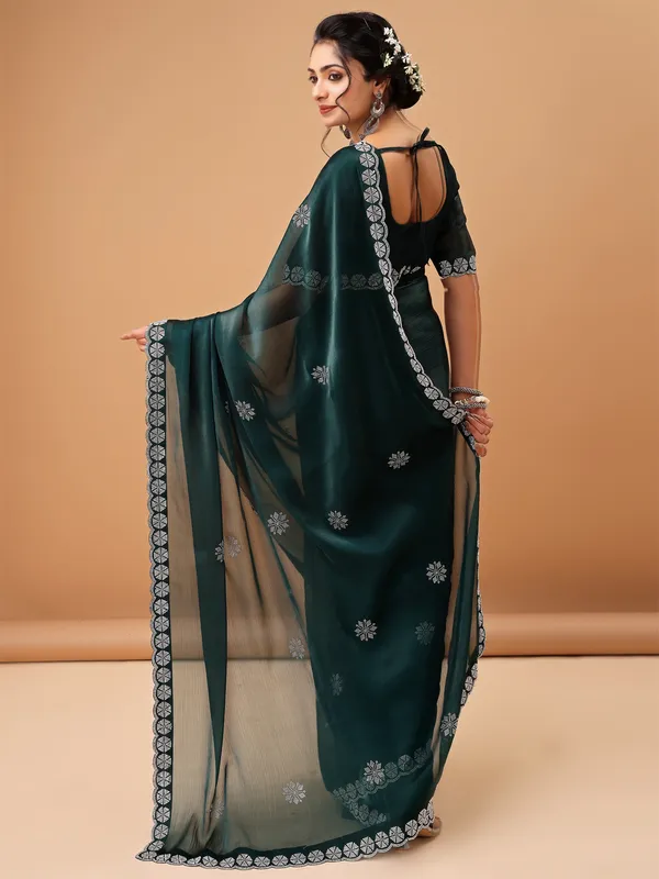 Emerald_Elegance_Green_Saree_with_Exquisite_Diamond_Work