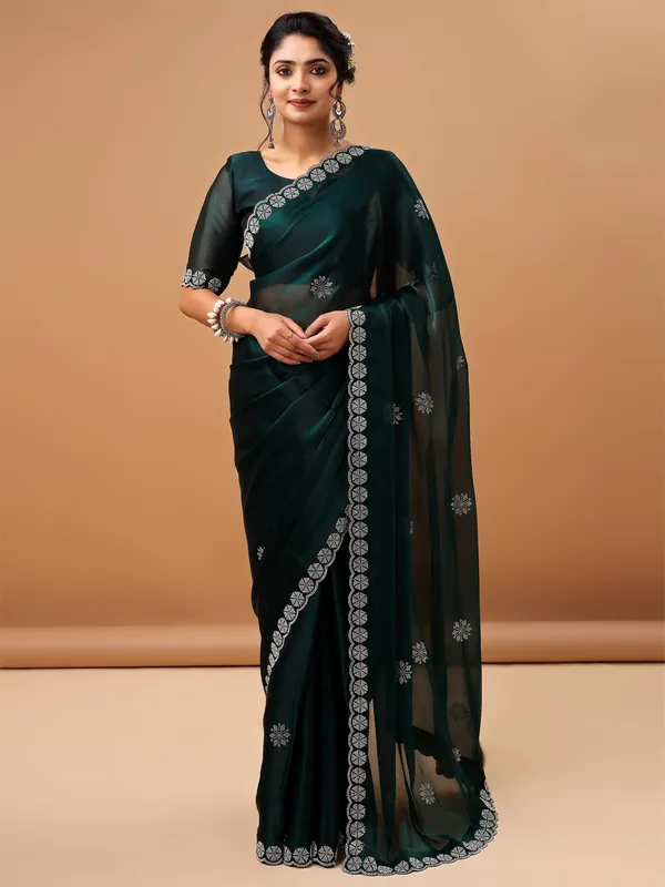Emerald_Elegance_Green_Saree_with_Exquisite_Diamond_Work