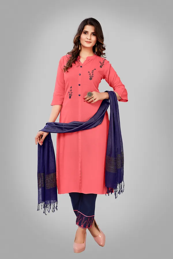 Elegant_Rayon_Kurti_with_Pant_&_Dupatta_Set__Ethnic_Chic_Ensemble