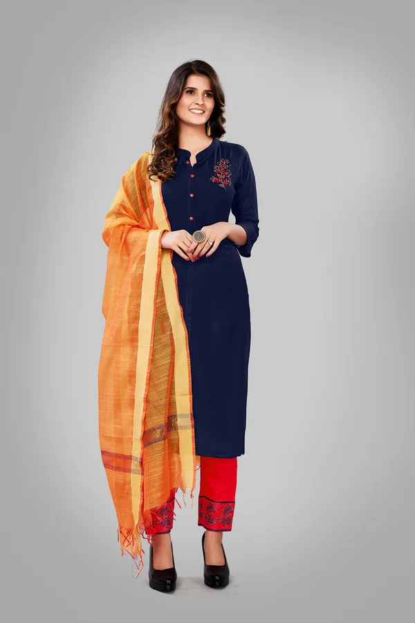 Women's_Solid_Rayon_Kurti_Pant_Dupatta_3-Piece_Set__Festive_Wear