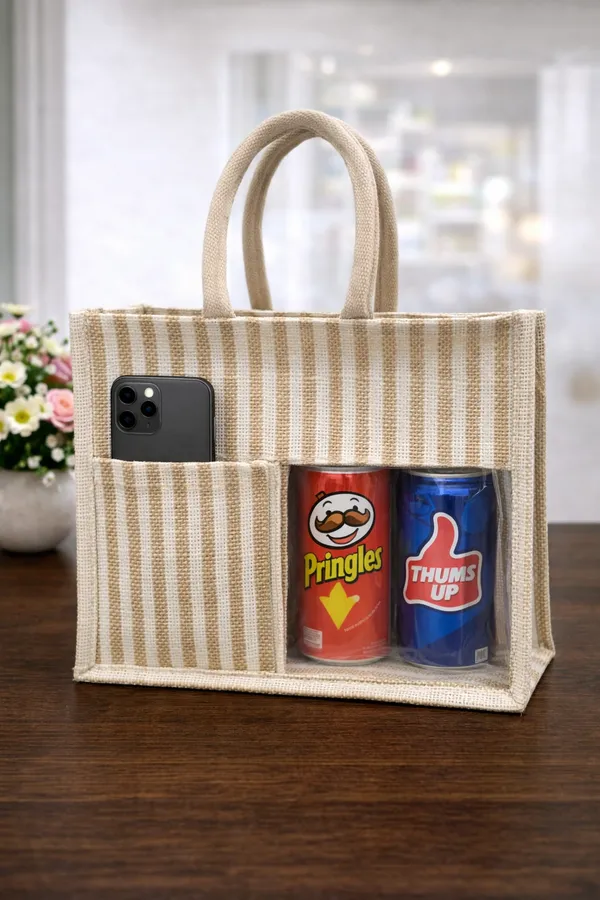 Beige__&_White_Striped_Premium_Jute_Bag_-_“Elevated_gifting,_naturally.”_(Pack_of_2)