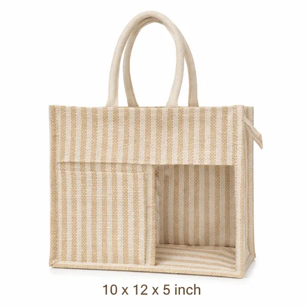 Beige__&_White_Striped_Premium_Jute_Bag_-_“Elevated_gifting,_naturally.”_(Pack_of_2)