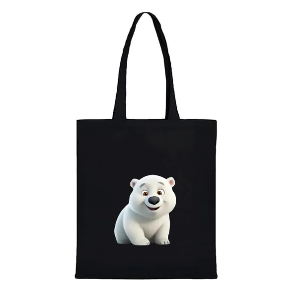 Black_Canvas_Bag_With_Polar_Bear_Print