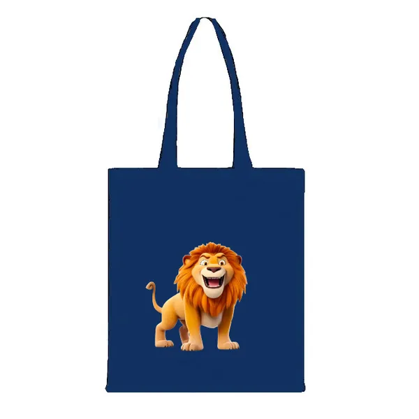 Blue_Canvas_Tote_Bag_With_Lion_Print