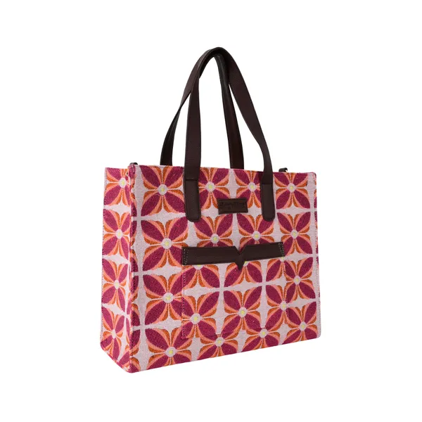 Burgandy_Premium_Floral_Patterned_Hand_Bag_For_Women