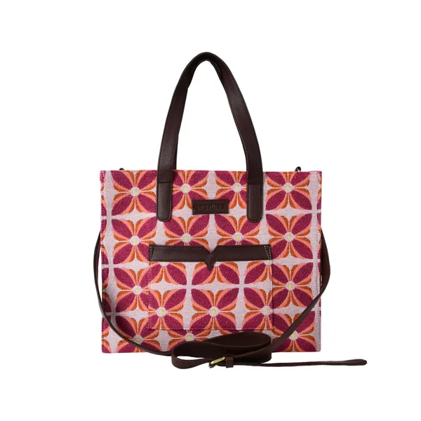 Burgandy_Premium_Floral_Patterned_Hand_Bag_For_Women