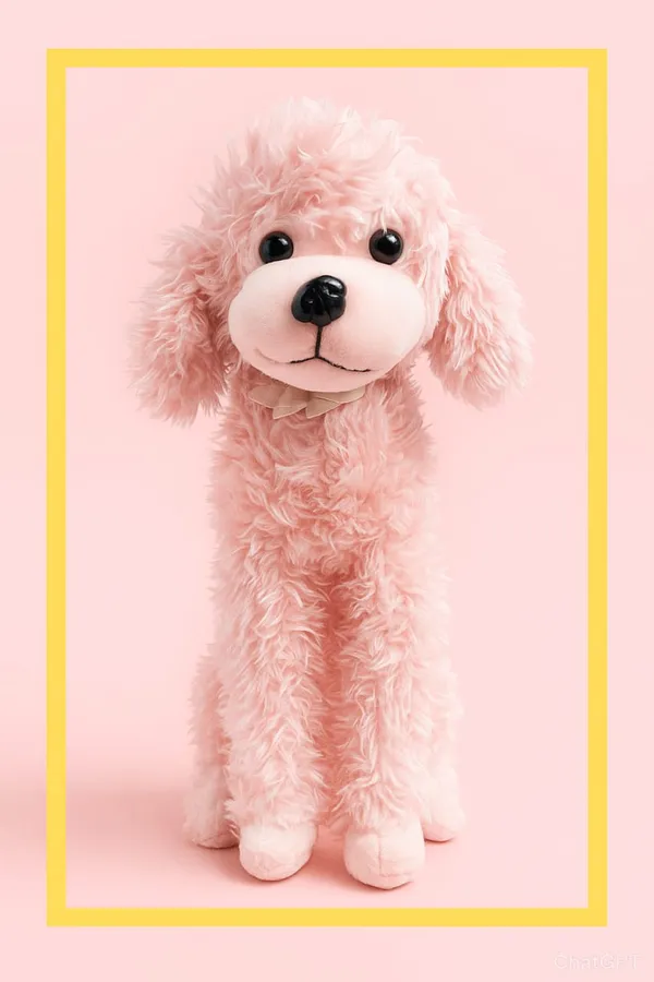 Cute_Standing_Poodle_Dog_Soft_Stuffed_Plush_Animal_Toys_for_Kids_Boys_&_Girls_Birthday_Gift_(Color:_Pink_Size:_30_cm)