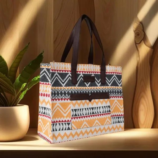 Yellow_Premium_Colourful_Patterned_Hand_Bag_For_Women