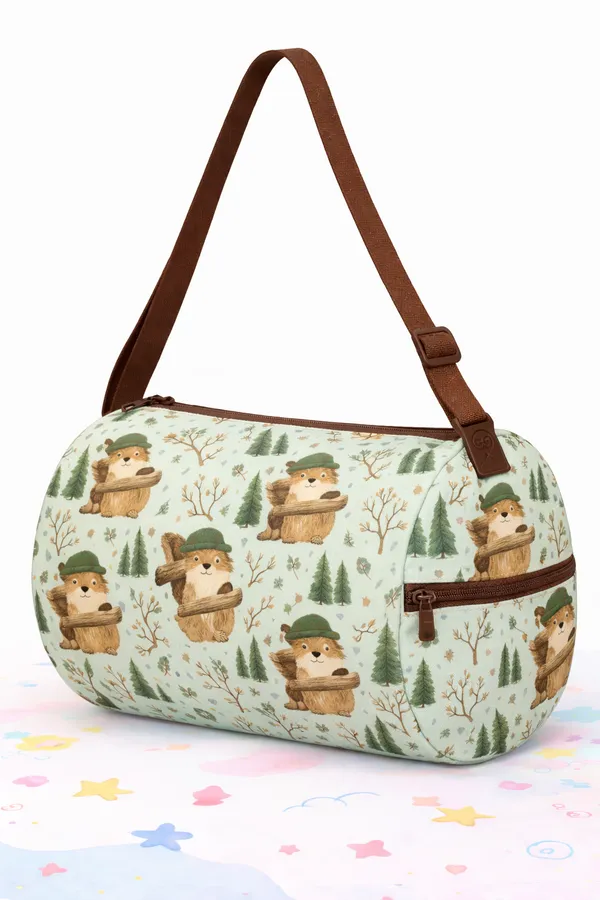 Duffel_Bag_with_Woodland_Beaver_Pattern