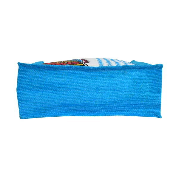 Durga_Printed_Jute_Bag_Blue_Colour