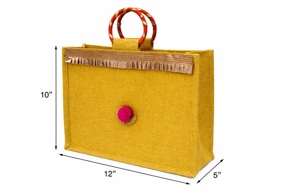 Festive_Jute_Gift_Bag_–_Yellow_with_Gold_Detailing_(Pack_of_2)
