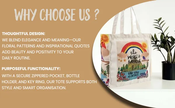 Multi_Compartment_Tote_Bag_With_Rainbow_Design,_Zippered_Pocket,_Bottle_Holder_And_Key_Ring