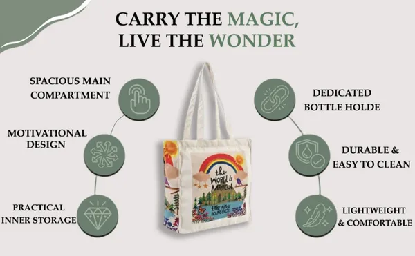 Multi_Compartment_Tote_Bag_With_Rainbow_Design,_Zippered_Pocket,_Bottle_Holder_And_Key_Ring