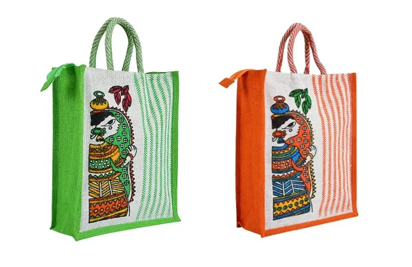 PACK_OF_2_GREEN_AND_ORANGE_STRIPE_DURGA_JUTE_BAG