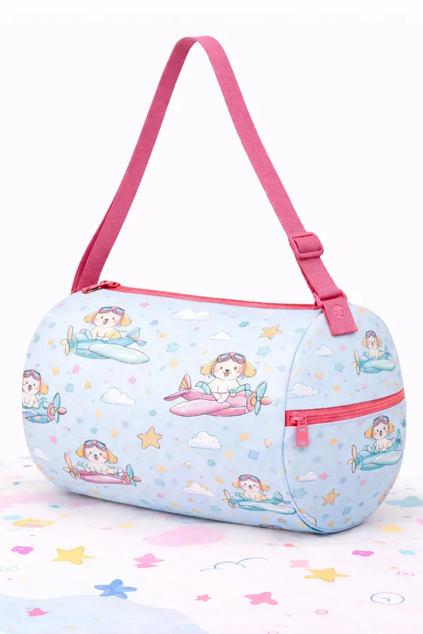 Kids_Duffel_Bag_Light_Blue_with_Puppy_Airplane_Print