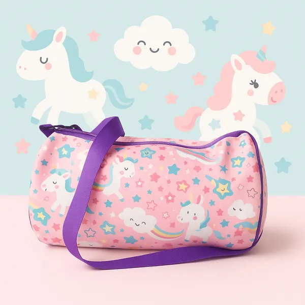 Kids_Duffle_Bag_with_Unicorn_Pattern,_Pink_Bag_with_Stars_Rainbow_and_Unicorn,_Purple_Adjustable_Strap