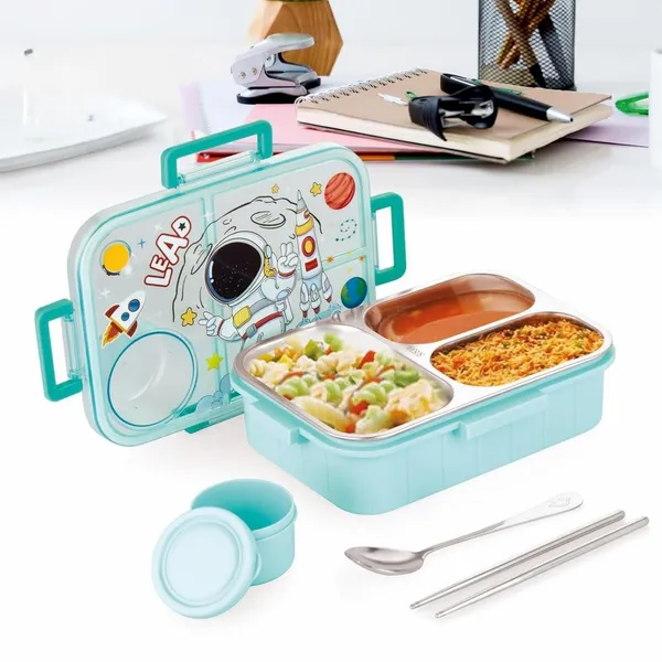 Kids_Lunch_Box_Astronaut_Printed_with_Inner_Stainless_Steel_3_Compartment_1_Small_Container_Air-Tight_Leakproof_BPA_Free_750ml+80ml-_Blue