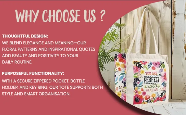 Multi_Compartment_Tote_Bag_With_Floral_Design,_Zippered_Pocket,_Bottle_Holder_And_Key_Ring