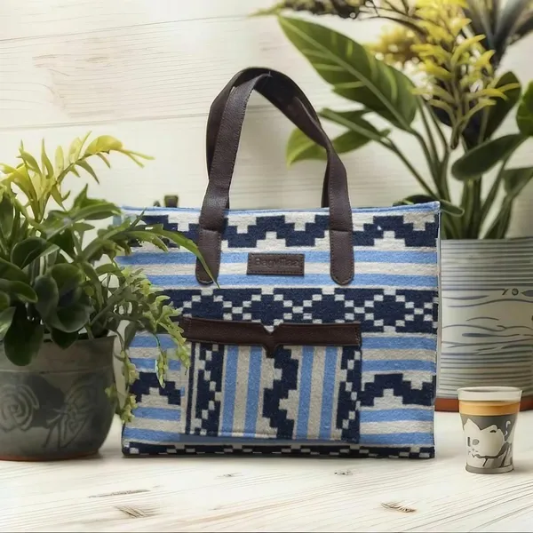 Blue_Stripe_Geometric_Hand_Bag_For_Women