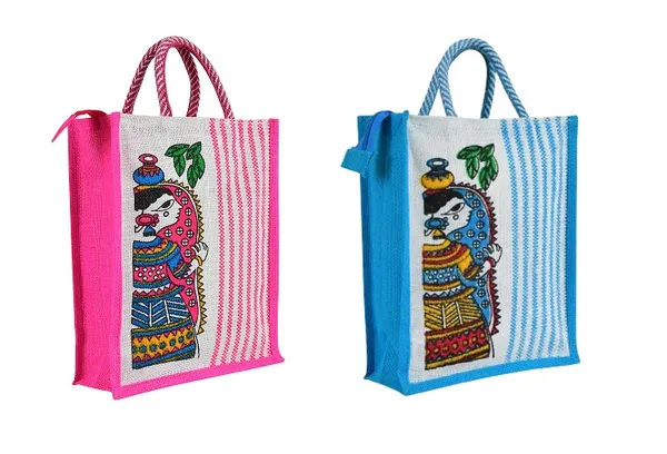 Pack_Of_2_Pink_And_Blue_Stripe_Durga__Jute_Bag