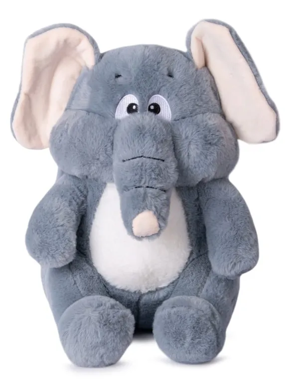 Plush_Elephant_Stuffed_Animal,_Grey_And_White,_Soft_Cuddly_Toy_[Ideal_For_Birthdays_&_Special_Occasions_Girls/Boys,_Baby_Kids_-(Grey,_35Cm)_Soft_Fabric_]