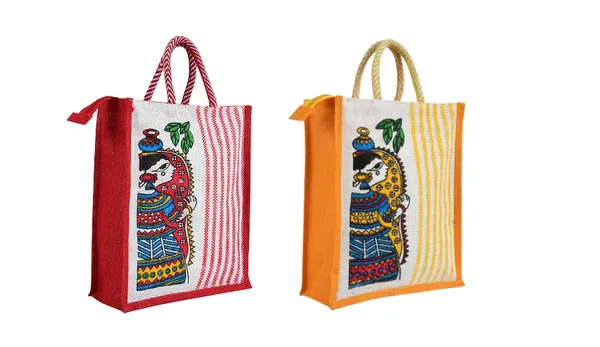 Pack_Of_2_Red_And_Yellow_Stripe_Durga_Jute_Bag