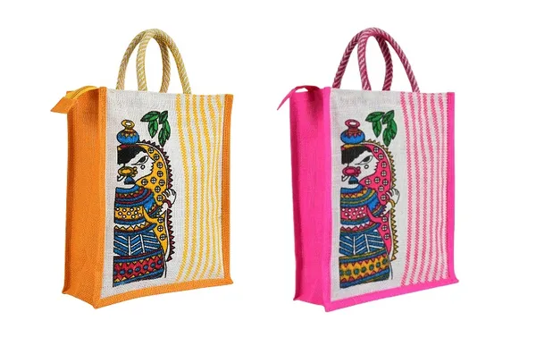 Pack_Of_2_Yellow_And_Pink_Stripe_Durga_Jute_Bag