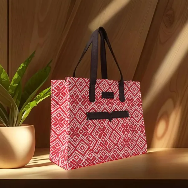 Red_Premium_Patterned_Hand_Bag_For_Women