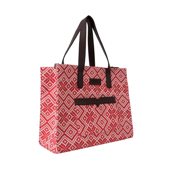 Red_Premium_Patterned_Hand_Bag_For_Women
