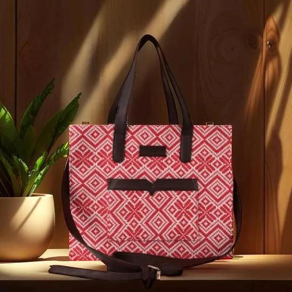 Red_Premium_Patterned_Hand_Bag_For_Women