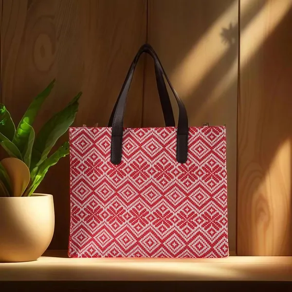 Red_Premium_Patterned_Hand_Bag_For_Women