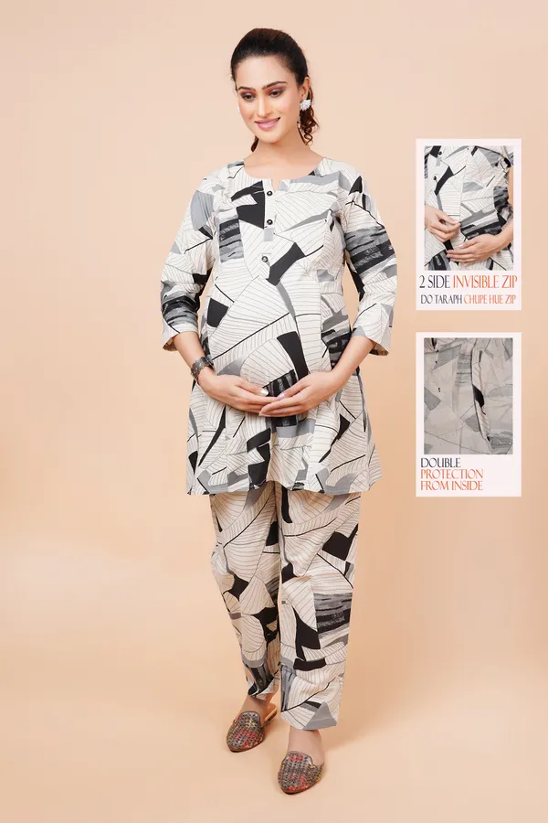 Cotton_Flex_Feeding_&_Maternity_Cord_set_With_Zippers_(Top_&_Bottom)